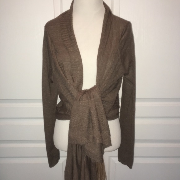 Anthropologie Moth Brown Cardi Sweater Sz M - Picture 2 of 5